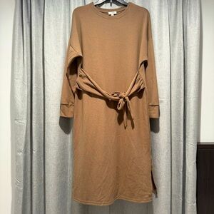 Umgee Tie Waist Sweater Dress